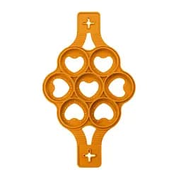 Силіконова форма для приготування оладок і яєчні у формі серця Cake Maker Жовтогарячий, A-plus Помаранчевий 85360