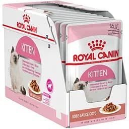 Вологий корм для кошенят Royal Canin Kitten Instinctive шматочки в соусі 1.02 кг (12 шт. х 85 г)