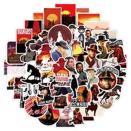 Стікерпак RDR2 Набір наклейок GeekLand Red Dead Redemption 50 штук