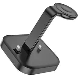 Бездротовий зарядний пристрій Hoco Graceful Magsafe 3in1 Wireless Fast Charger 15W CW43 Black [97883] - мініатюра 3