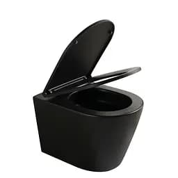 Унітаз підвісний Mixxus Premium Bevel-0304-T1 Black 480x360x360 мм сист. змиву Tornado 1.0 MP6677, Чорний матовий - мініатюра 5