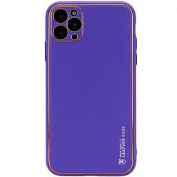Кожаный чехол Epik Xshield для Apple iPhone 11 Pro Max 6.5 Фиолетовый/Ultra Violet