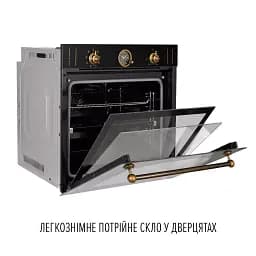 Духова шафа електрична Perfelli Vintage 6A8N Nero - мініатюра 6
