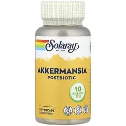 Постбіотик Solaray Akkermansia Postbiotic 30 веганських капсул