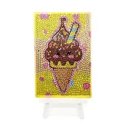 Алмазна мозаїка "Морозиво" Brushme DM4005 з мольбертом 10х15 см