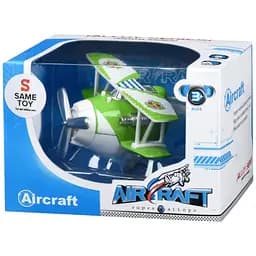 Літак металевий інерційний Same Toy Aircraft зелений зі світлом і музикою SY8012Ut-4