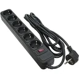Мережевий фільтр живлення Patron 3.0 m3*1mm2 (SP-1063) 6 розеток BLACK (EXT-PN-SP-1063)