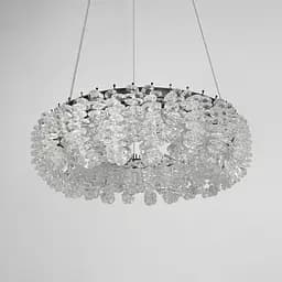 Кільцева кришталева люстра в хромі Ø 30 см | Арт. 33038-300 CH | Line F