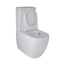 Унітаз-компакт Qtap Robin Ultra Quiet безободковий з сидінням Soft-close QT13222128AUQ1W, Білий - мініатюра 5