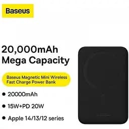 Зовнішній магнітний аккумулятор Baseus Magnetic Mini Wireless 20000mAh 20w (P10022102112-01) - мініатюра 9