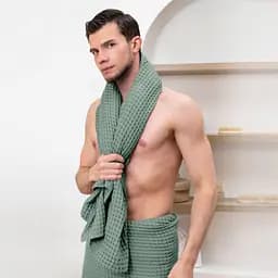 Рушники вафельні Cosas Greek Waffle Meditative CS1 2 шт., 75x95 см/75x130 см, м'ятні - мініатюра 7