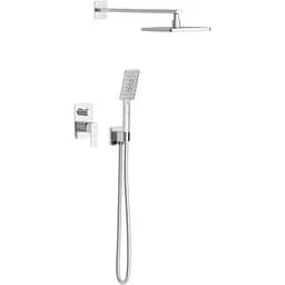 Душова система прихованого монтажу Imprese Bilovec верхній душ 260x188 мм ABS, лійка 3 режими хром t03000901SQС, Хром