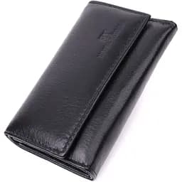 Практична ключниця із натуральної шкіри ST Leather 22483 чорна