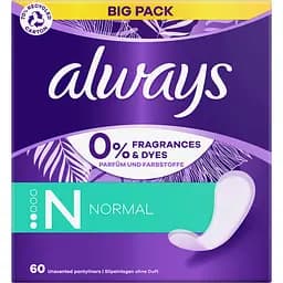 Ежедневные прокладки Always Daily Fresh Normal Без запаха 60 шт.