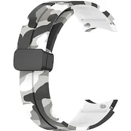 Ремінець для Samsung Galaxy Watch 6 - біло-чорний ширина кріплення 20мм силікон Watchbands Cls-color (W30-8WB3945341) - мініатюра 2