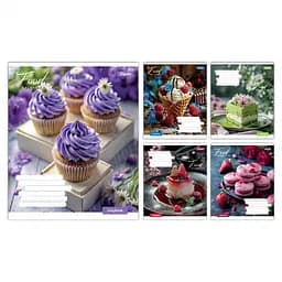 Тетради ученические 96 листов клетка 1B Bright Food, 5 шт. в упаковке