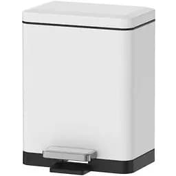 Мусорное ведро Koer TC-010306-08 с плавным закрытием прямоугольное 6 л белый (KR5601) 