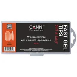 Геловые типсы Canni Soft Oval для быстрого наращивания матовые 240 шт.