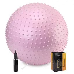 Мяч для фитнеса (фитбол) Cornix 55 см массажный Anti-Burst Light Pink XR-0473