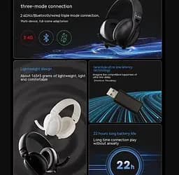 Навушники бездротові Aula S-6 Wireless Headset Black - мініатюра 7
