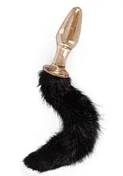 Анальная пробка Orion Glass Plug With Tail 12 см (прозрачный)