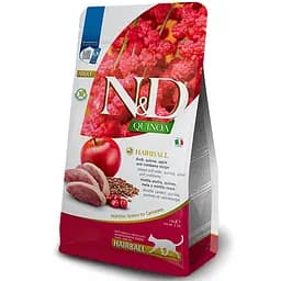 Сухой корм Farmina N&D Quinoa Hairball ADULT беззерновой для кошек для вывода шерсти из желудка с уткой 1.5 кг