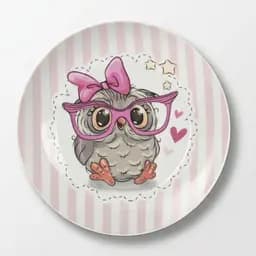 Тарілка дитяча обідня порцелянова Limited Edition Owl 18см (YF6031-1)