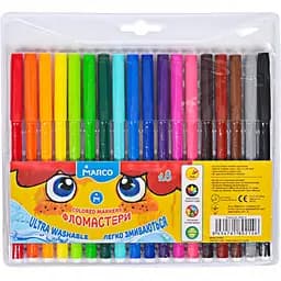 Фломастери 18 кольорів Super Washable, 1690-18 Marco (8434761802146)
