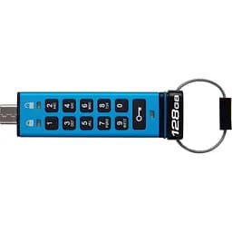 Флеш-накопичувач USB3.2 128GB Kingston IronKey Keypad 200 Type-C Blue (IKKP200C/128GB)