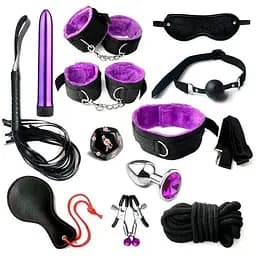 BDSM-комплект 12 аксесуарів One Size Бузковий