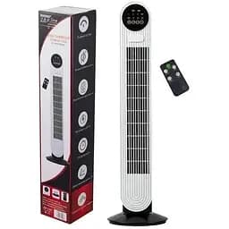 Напольный вентилятор от сети Zepline ZP-139 Ветродуйка 500Вт 3 режима с пультом и таймером Белый/Черный