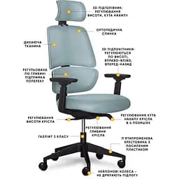 Крісло Mealux Leo Air Plus Dark Grey (Y-546 KBG) - мініатюра 2