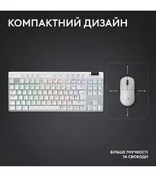 Клавiатура бездротова Logitech G Pro X TKL Lightspeed White Tactile (920-012148) - мініатюра 6