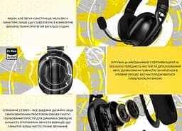 Игровые наушники с микрофоном HATOR ESH-10B HYPERPUNK 3 USB 7.1 Hi-Res SyncHUB Black - мініатюра 10