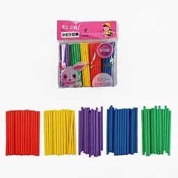 Палички для лічби, дерев’яні, 100 шт., 5 кольорів