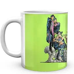 Кружка GeekLand Невероятные приключения ДжоДжо JoJo's Bizarre Adventure Герои ДжоДжо зеленая фон JJ 02.420 330 мл белая