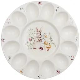 Підставка для яєць BonaDi на 12 штук порцелянова Весняна історія D26.5 см (K095)