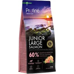 Сухий корм для цуценят та юніорів великих порід Profine Junior Large Salmon and Potatoes з лососем та картоплею 12 кг