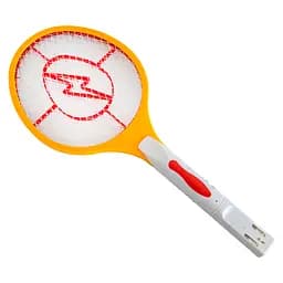 Ракетка от комаров оранжевая электромухобойка на аккумуляторе Rechargeable Mosquito Hitting Swatter