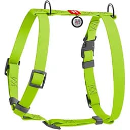 Шлея для собак Waudog Waterproof анатомічна Н-подібна з QR паспортом M 40-66 см салатова