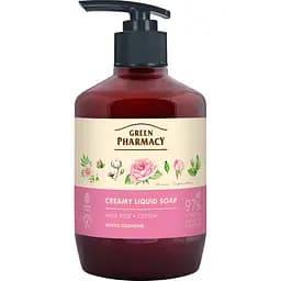 Жидкое мыло Зеленая Аптека Мускатная роза и хлопок 460 мл