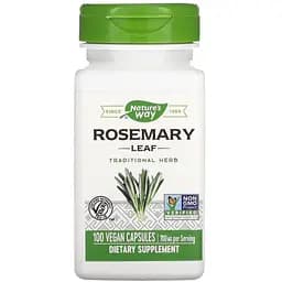 Екстракт листя розмарину Nature's Way Rosemary Leaves, 100 капсул для підтримки пам’яті та кровообігу