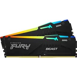 Модуль пам'яті Kingston Fury DDR5 64GB (2x32GB) 5200MHz Beast RGB Black (KF552C40BB2AK2-64)