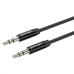 Кабель USAMS аудіо AUX 3.5 mm - 3.5 mm 1 м Чорний (6958444996875) - мініатюра 2