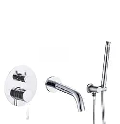 Смеситель для ванны VBI Milano chrome скрытого монтажа VBI-050107CH Хром