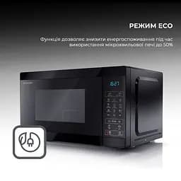 Мікрохвильовка з грилем Sharp YC-MG02E-B - мініатюра 8