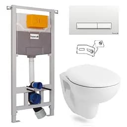 Комплект инсталляция 3 в 1 Imprese I8109 + унитаз Volle MARO 13-52-321 с сидением полипропилен, Белый