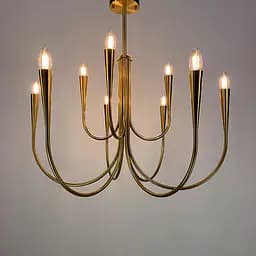Вишукана золота люстра ODENSA на 9 ламп Line.F MJ 107/9