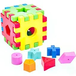 Іграшка-сортер Tigres Чарівний куб, 12 елементів, червоний з жовтим (39176)