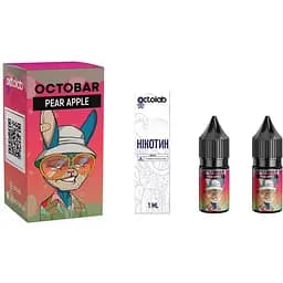 Набор компонентов для самозамеса солевой жидкости Octobar NFT Pear Apple 10 мл 0-50 мг Груша и яблоко (12428)